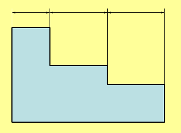 Cotas en serie alineadas